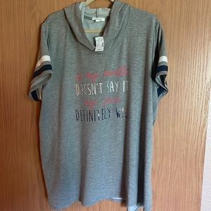 Maurice’s Funny Hooded Shirt (NWT)